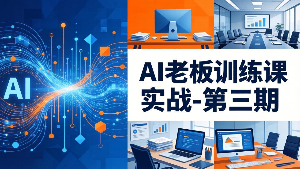 AI老板训练课实战-第三期：AI+内容应用落地教学，从0到1打通AI变现完整路径-快名资源网