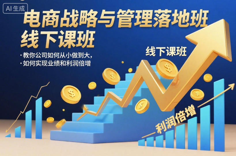电商战略与管理落地班线下课，教你公司如何从小做到大，如何实现业绩和利润倍增【录音】-快名资源网