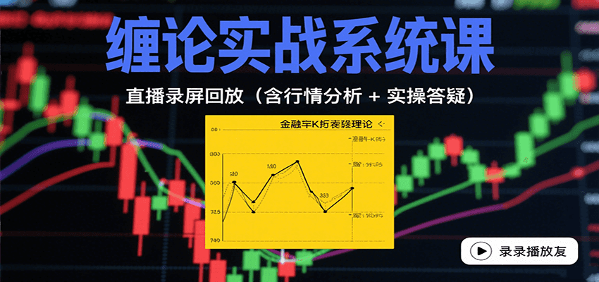缠论实战系统课：直播录屏回放(含行情分析 + 实操答疑(更新8月)-快名资源网