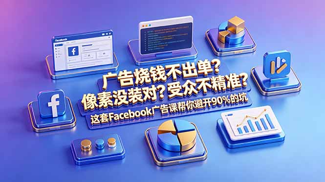 广告烧钱不出单？像素没装对？受众不精准？这套Facebook广告课帮你避开90%的坑-原创双语字幕-快名资源网