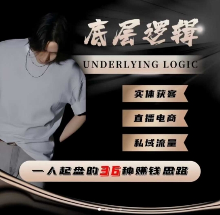 一个人起盘的底层逻辑，私域流量-直播电商-实体获客，一人起盘的36种賺钱思路-快名资源网