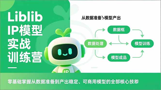Liblib IP模型实战训练营，零基础掌握从数据准备到产出稳定、可商用模型的全部核心技能-快名资源网