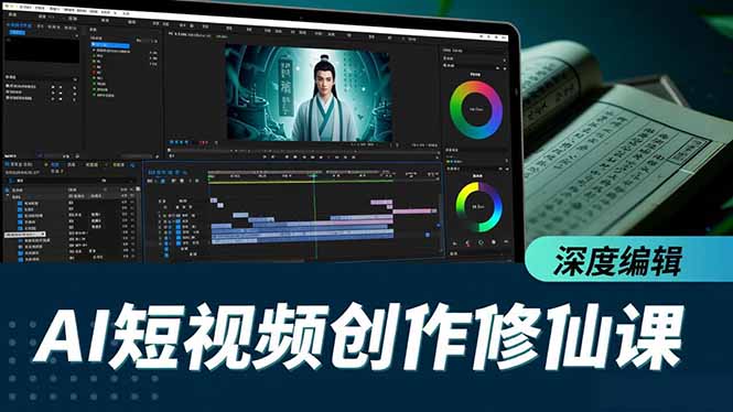 AI短视频创作修仙课，从炼气到金仙、爆款复刻、深度编辑，掌握全栈AI能力-青虫资源网