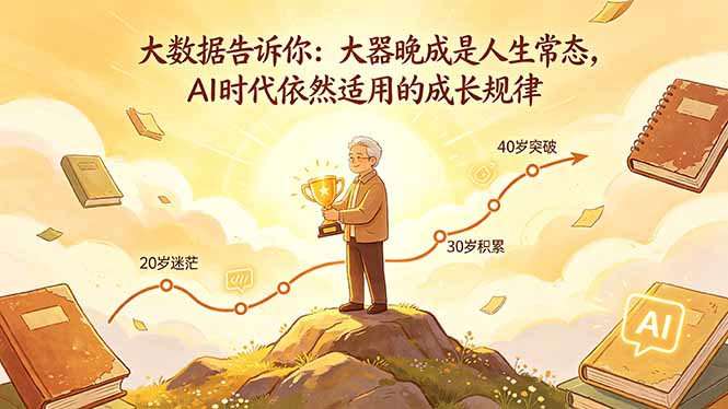 付费文章：大数据告诉你：大器晚成是人生常态，AI 时代依然适用的成长规律-快名资源网