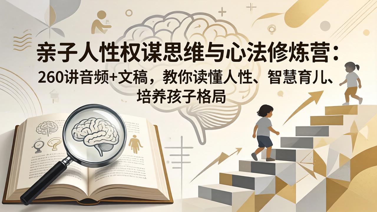 亲子人性权谋思维与心法修炼营：260讲音频+文稿，教你读懂人性、智慧育儿、培养孩子格局-快名资源网