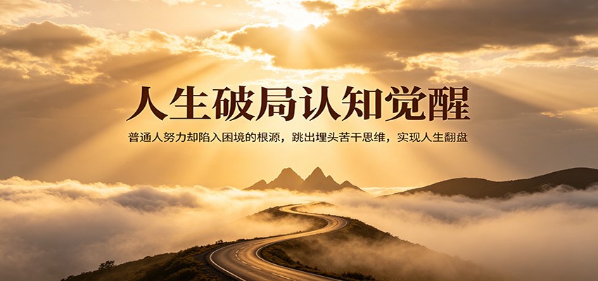 人生破局认知觉醒，普通人努力却陷入困境的根源，跳出埋头苦干思维，实现人生翻盘-快名资源网