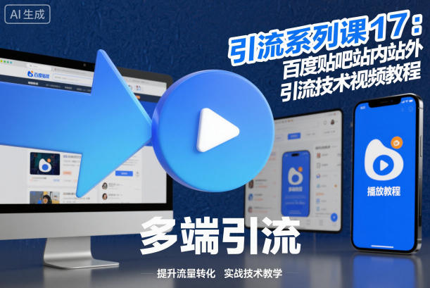 引流系列课17：百度贴吧站内站外引流技术视频教程-快名资源网