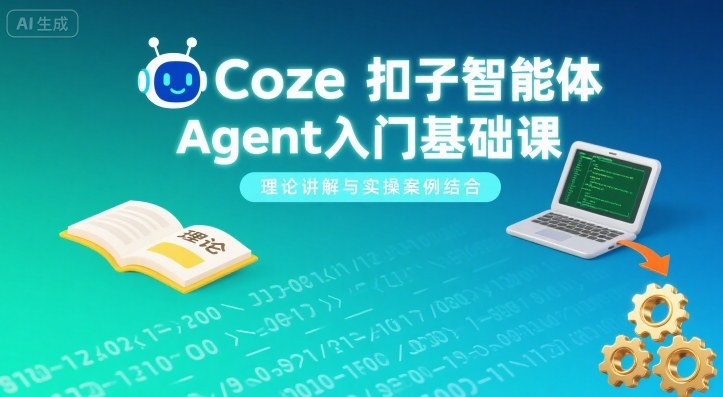 Coze扣子智能体Agent入门基础课，理论讲解与实操案例结合-快名资源网