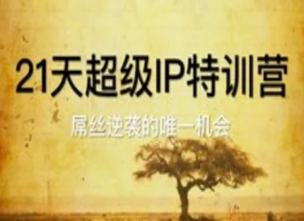 21天超级IP特训营，屌丝逆袭的唯一机会-快名资源网