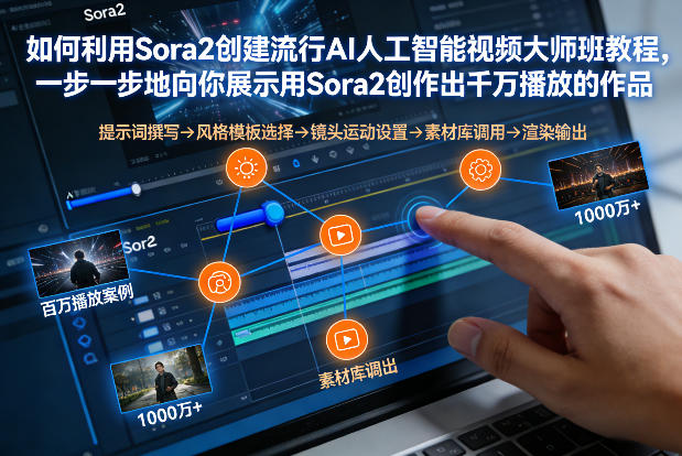 如何利用Sora2创建流行AI人工智能视频大师班，一步一步地向你展示用Sora2创作出千万播放的作品-快名资源网