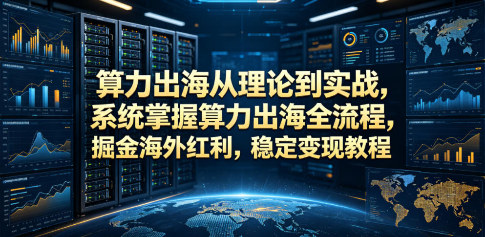 算力出海从理论到实战，系统掌握算力出海全流程，掘金海外红利，稳定变现教程-快名资源网