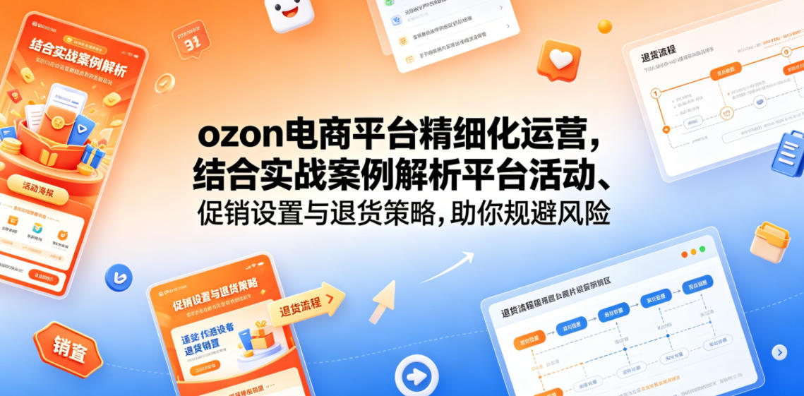 ozon电商平台精细化运营，结合实战案例解析平台活动、促销设置与退货策略，助你规避风险、提升销量-快名资源网