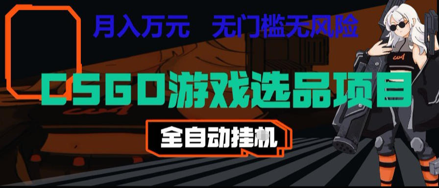 CSGO游戏自动扫货项目，全自动运行，月入1W，无风险，长期稳定可以做【揭秘】-快名资源网