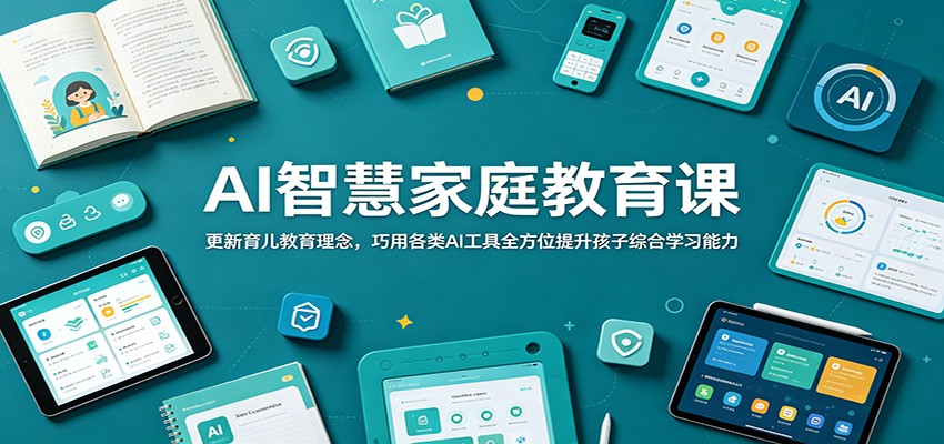 AI智慧家庭教育课：更新育儿教育理念，巧用各类AI工具全方位提升孩子综合学习能力-快名资源网