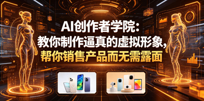 AI创作者学院：教你制作逼真的虚拟形象，帮你销售产品而无需露面【原创双语字幕】-青虫资源网