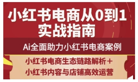 2025小红书电商全链路运营，Ai全面助力小红书电商案例-快名资源网