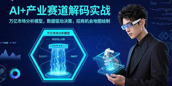 AI+产业赛道解码实战：万亿市场分析模型，数据驱动决策，招商机会地图绘制-快名资源网