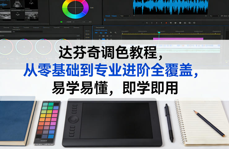 达芬奇调色教程，从零基础到专业进阶全覆盖，易学易懂，即学即用-快名资源网
