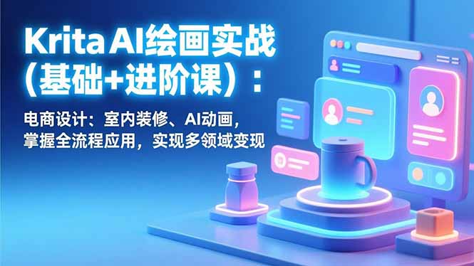 Krita AI绘画实战(基础+进阶课-快名资源网