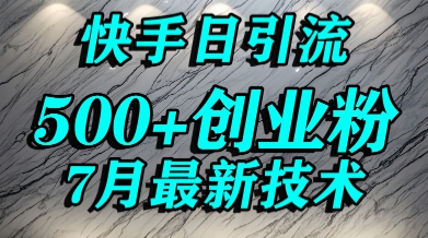 创业粉怎么打？快手精准引流创业粉，宝妈群体日进500+精准流量-快名资源网