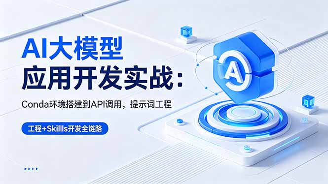 AI 大模型应用开发实战：Conda环境搭建到API调用，提示词工程+Skills开发全链路-快名资源网