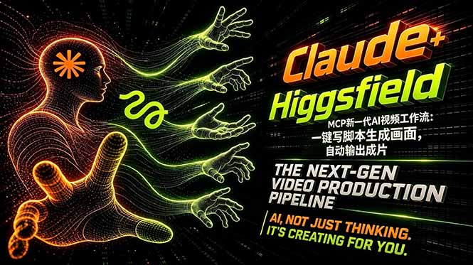 Claude+Higgsfield MCP新一代AI视频工作流：一键写脚本生成画面，自动输出成片-快名资源网