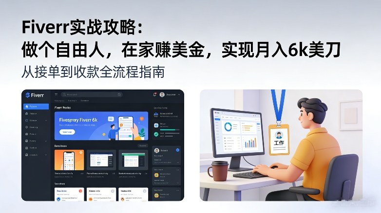 Fiverr实战攻略，做个自由人，在家賺美金，实现月入6k美刀-快名资源网