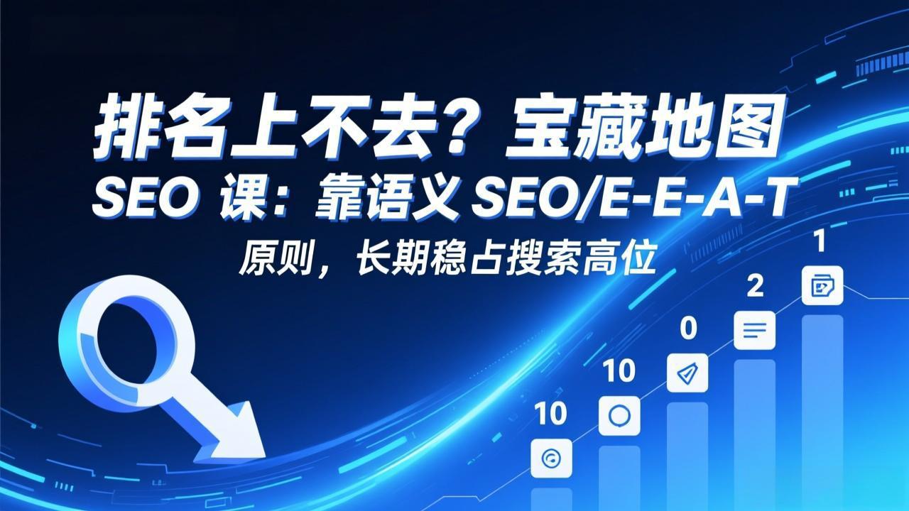 排名上不去？宝藏地图 SEO 课：靠语义 SEO+E-E-A-T 原则，长期稳占搜索高位-快名资源网