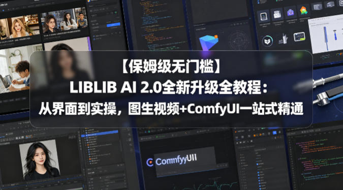 【保姆级无门槛】LIBLIB AI 2.0全新升级全教程：从界面到实操，图生视频+ComfyUI一站式精通-快名资源网
