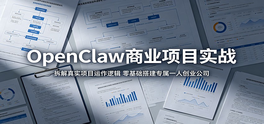 OpenClaw商业项目实战：拆解真实项目运作逻辑，零基础搭建专属一人创业公司-快名资源网