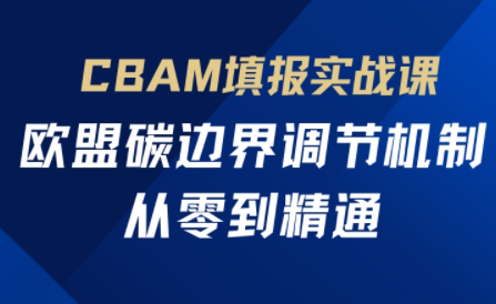 欧盟CBAM填报实战从零到精通-快名资源网