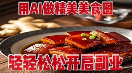 用AI做精美美食图，无需专业设备拍摄，轻轻松松开启副业-快名资源网
