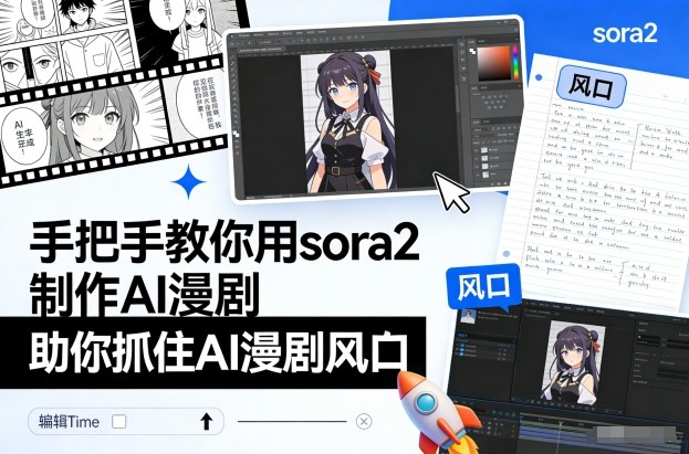 手把手教你用sora2制作AI漫剧，助你抓住AI漫剧风口-快名资源网