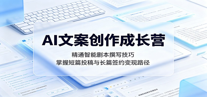 AI文案创作成长营：精通智能剧本撰写技巧，掌握短篇投稿与长篇签约变现路径-快名资源网