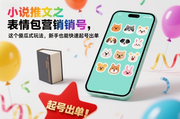小说推文之表情包营销号，这个傻瓜式玩法，新手也能快速起号出单-快名资源网