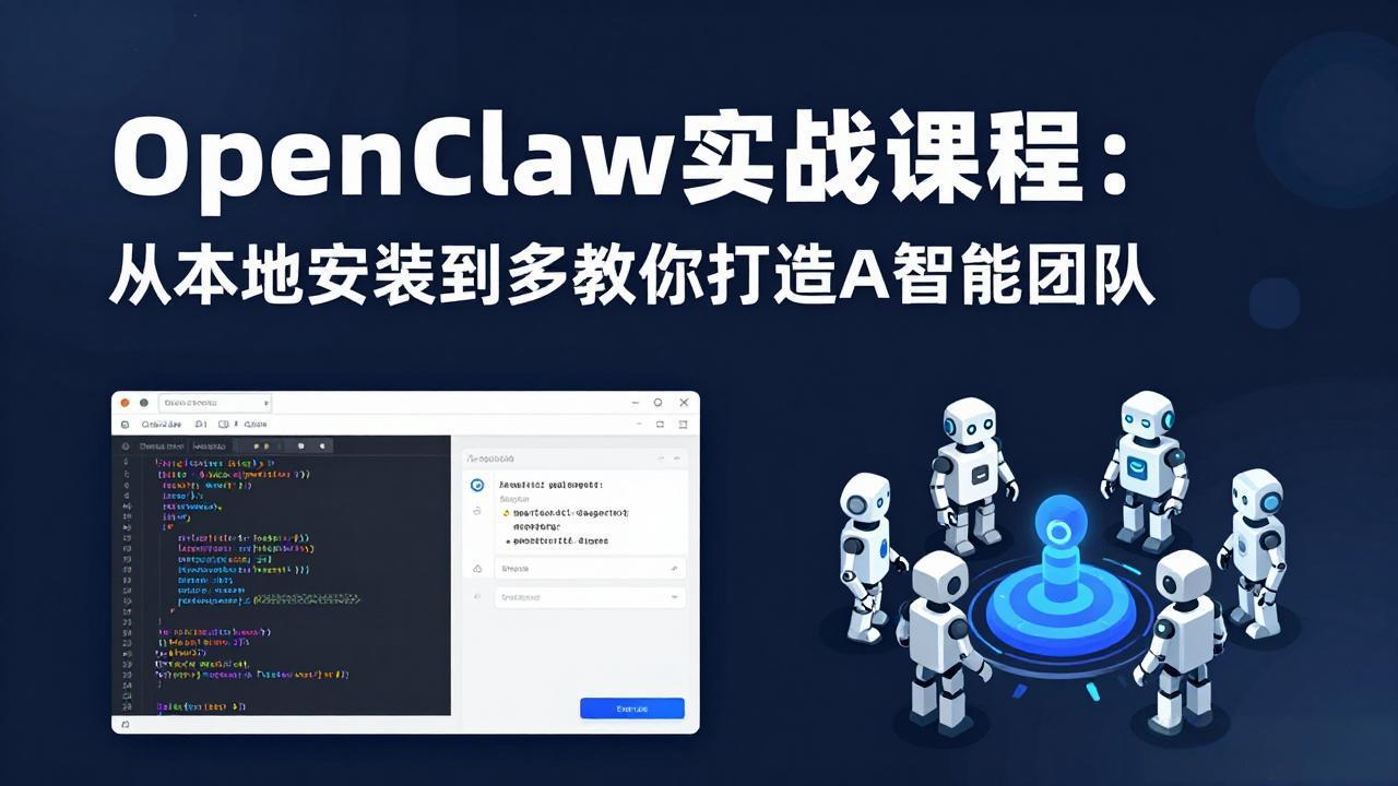 OpenClaw实战课程：从本地安装到多Agent协同，手把手教你打造AI智能团队-快名资源网