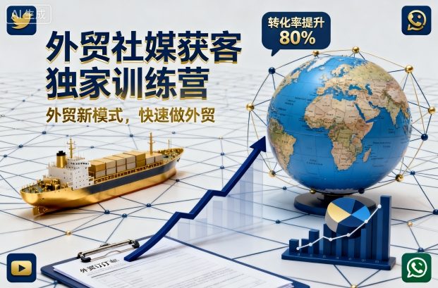 外贸社媒获客独家训练营，外贸新模式，快速做外贸(更新26年3月)-快名资源网