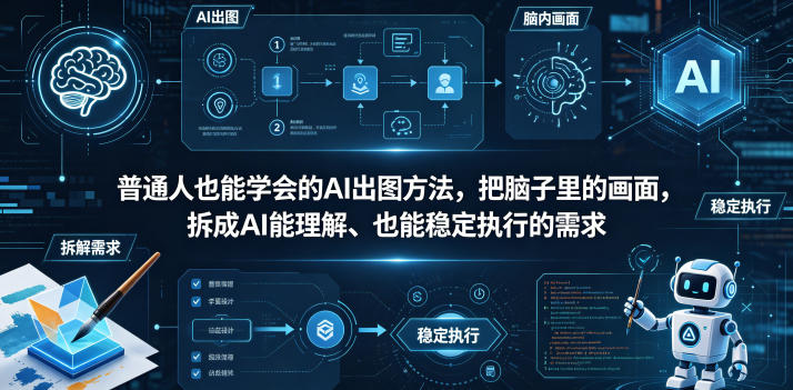 普通⼈也能学会的AI出图⽅法，把脑子里的画面，拆成AI能理解、也能稳定执行的需求【文档】-快名资源网