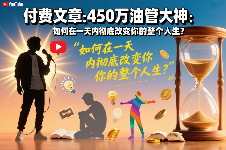 付费文章：450万油管大神：如何在一天内彻底改变你的整个人生？-快名资源网