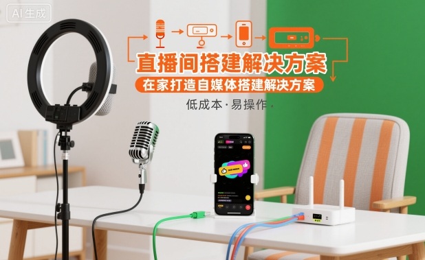 直播间搭建解决方案，在家打造自媒体搭建解决方案-快名资源网