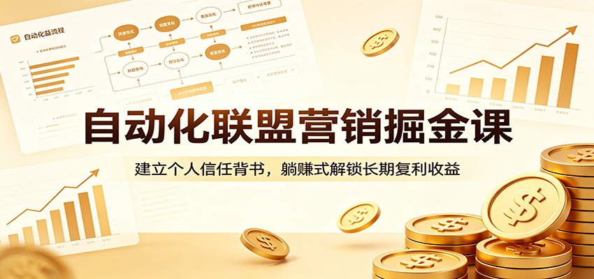 自动化联盟营销掘金课：建立个人信任背书，躺赚式解锁长期复利收益-快名资源网