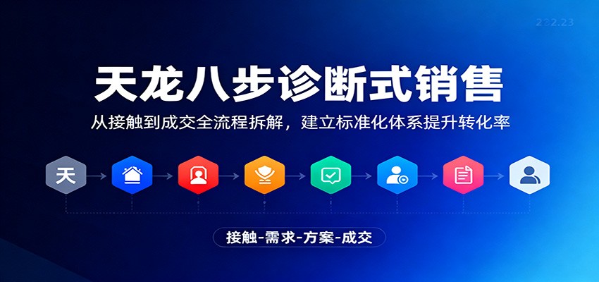 天龙八步诊断式销售，从接触到成交全流程拆解，建立标准化体系提升转化率-快名资源网