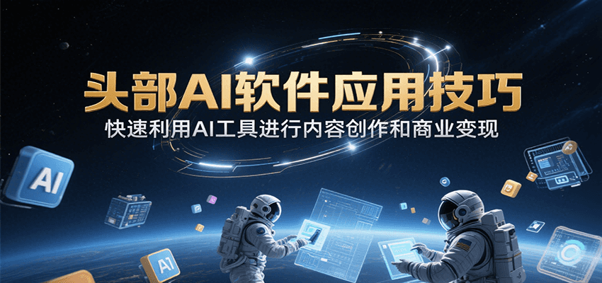 头部AI软件应用技巧，快速利用AI工具进行内容创作和商业变现-快名资源网