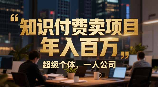 从0到年入百万：超级个体实战心得公开，个人IP×精准引流×成交系统全拆解-快名资源网