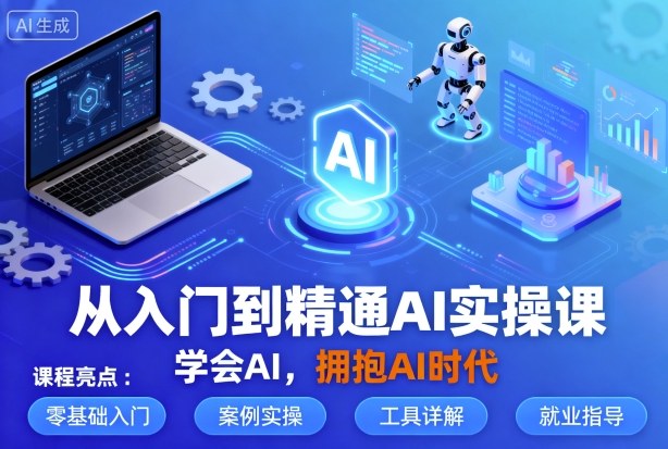 从入门到精通AI实操课，学会AI，拥抱AI时代-快名资源网