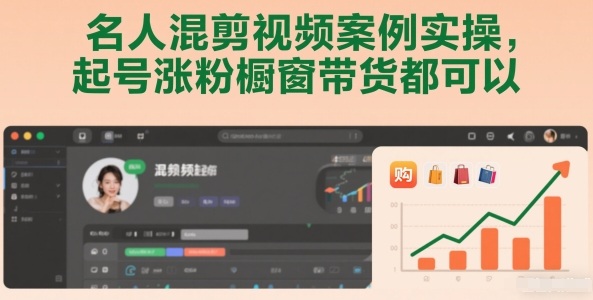 名人混剪视频案例实操，起号涨粉橱窗带货都可以-快名资源网