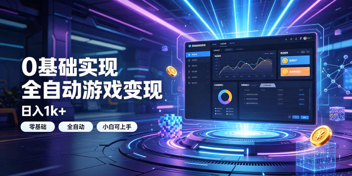0基础实现全自动游戏变现，日入1k+，小白直接上手搞钱！【揭秘】-青虫资源网