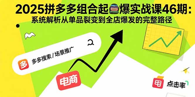 2025拼多多组合起爆实战课46期：系统解析从单品裂变到全店爆发的完整路径-快名资源网