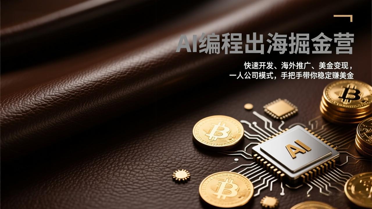 AI编程出海掘金营：快速开发、海外推广、美金变现，一人公司模式，手把手带你稳定赚美金-快名资源网