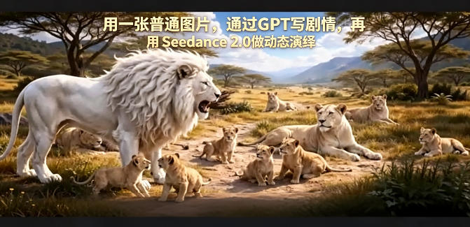 用一张普通图片，通过GPT写剧情，再用Seedance 2.0做动态演绎，居然能生成迪士尼风格搞笑动画-青虫资源网